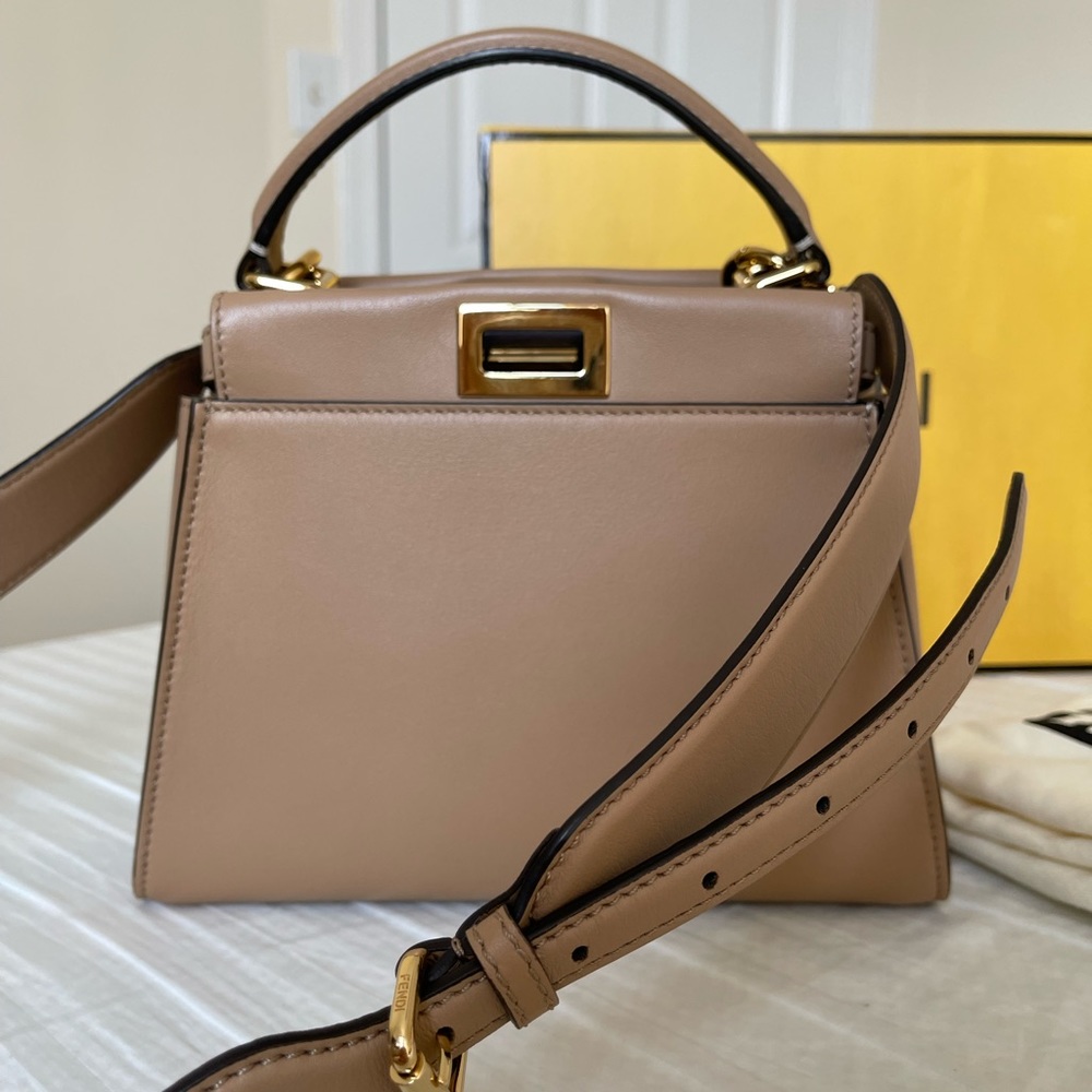 SOLD Fendi Mini Peekaboo Calfskin Beige